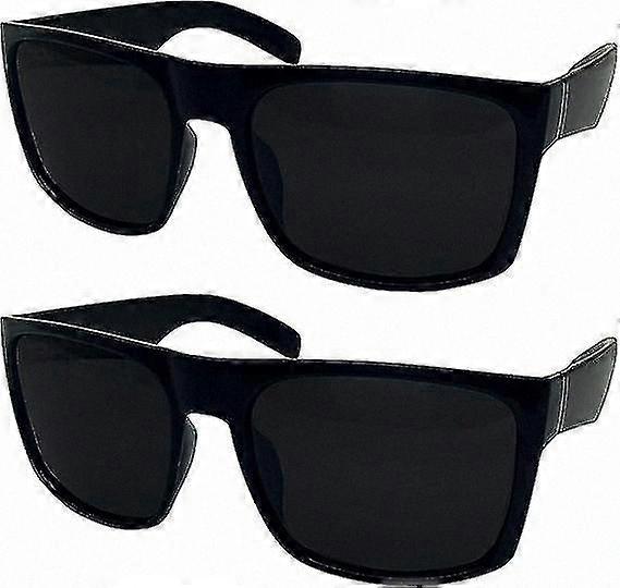 Men's Polarized Sunglasses - Large Fit, Wide Frames (2 Pack)