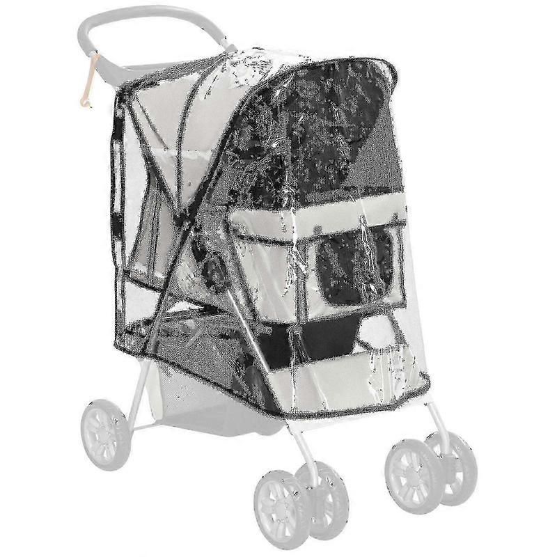 Pawhut Dog Stroller Rain Cover with Rear Entry for Dog Pram_FM18