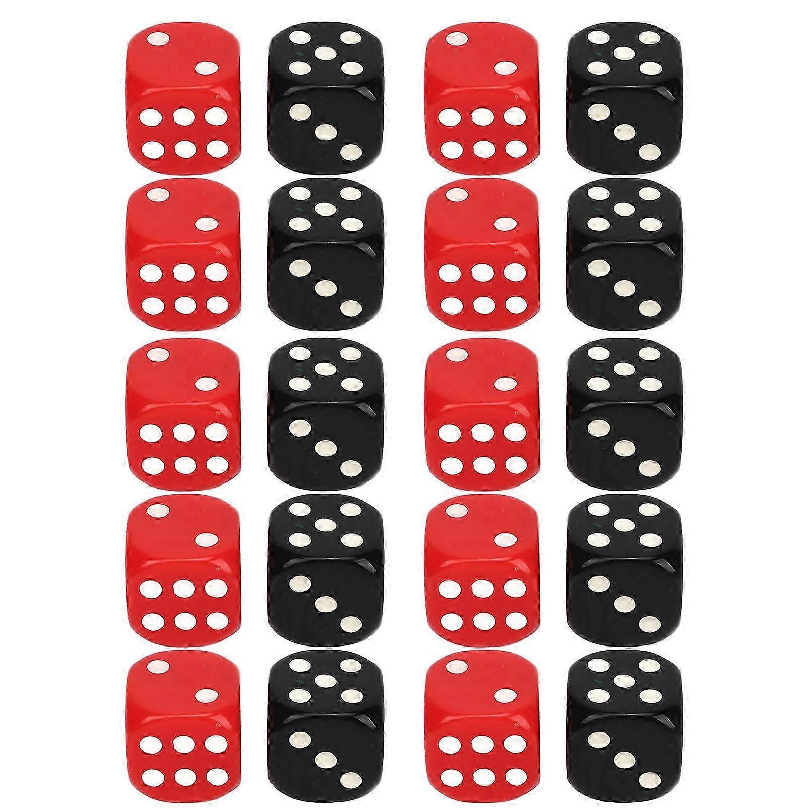 2025 20 Pcs 6-Sided Game Dice, Safe Waterproof Dice for Clubs and Parties