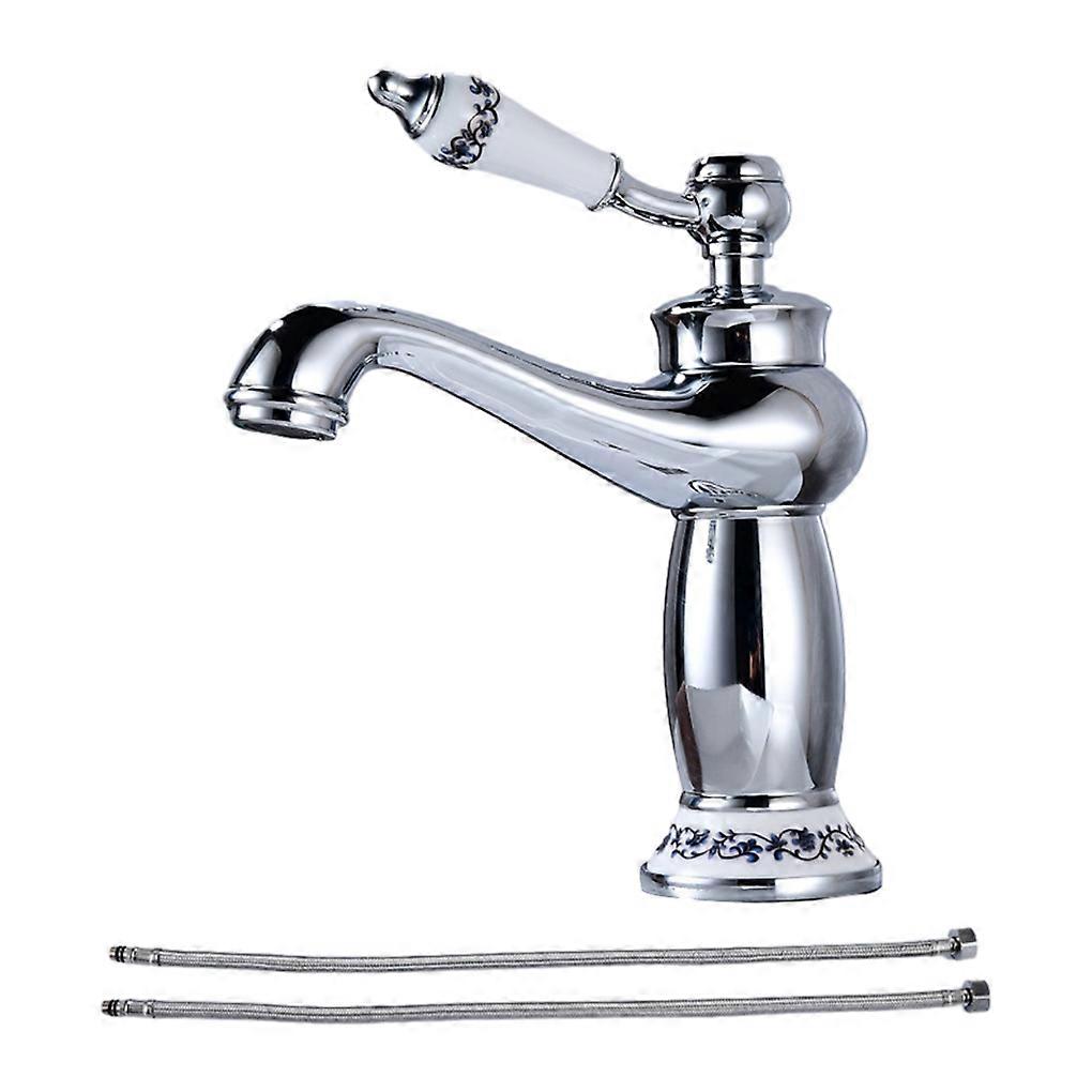 Basin Faucet Electroplated Modern Unfading Replacement Sink Tap Hardware