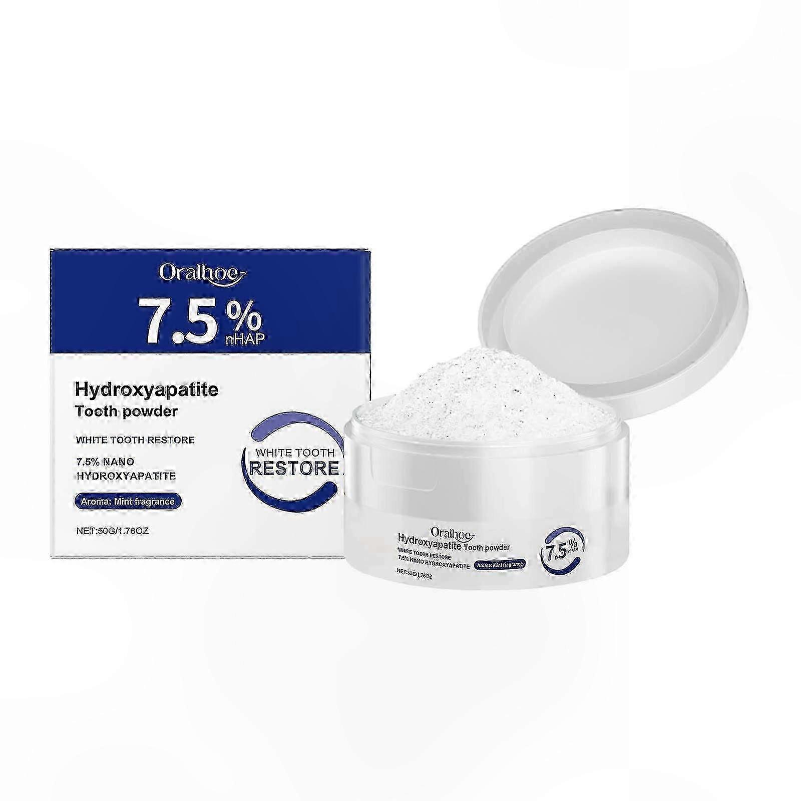 Enamel Shielding Tooth Powder with Hydroxyapatite for Stronger Teeth, Gentle Formula Safe for Sensitive Teeth, Fluoride-Free Solution