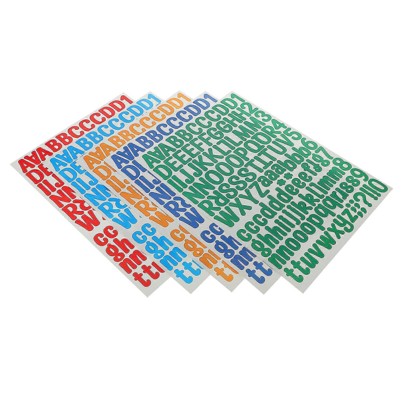 Scrapbook Stickers Alphabet Letter Number Sticker for Decor 50 Sheets Assorted