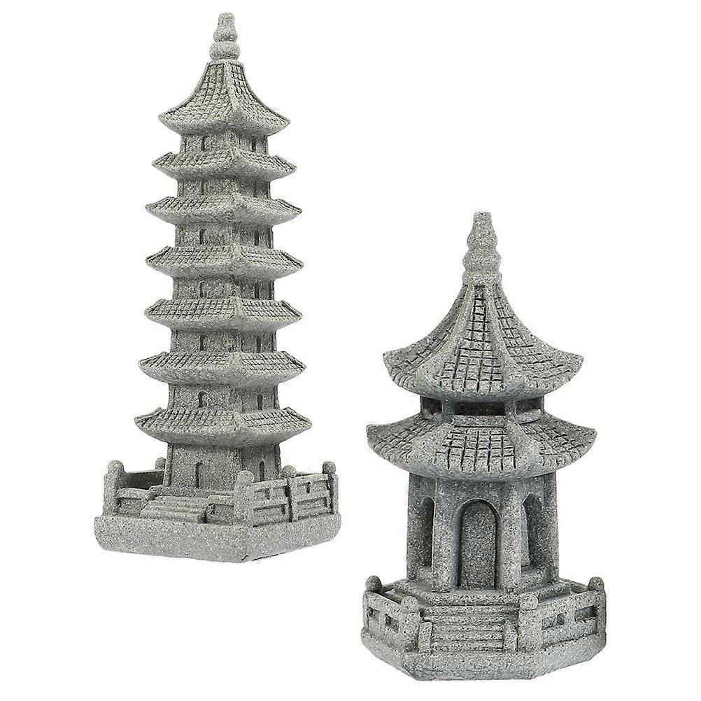 Chinese Mini Stone Statue for Home Decoration 6Pcs Set