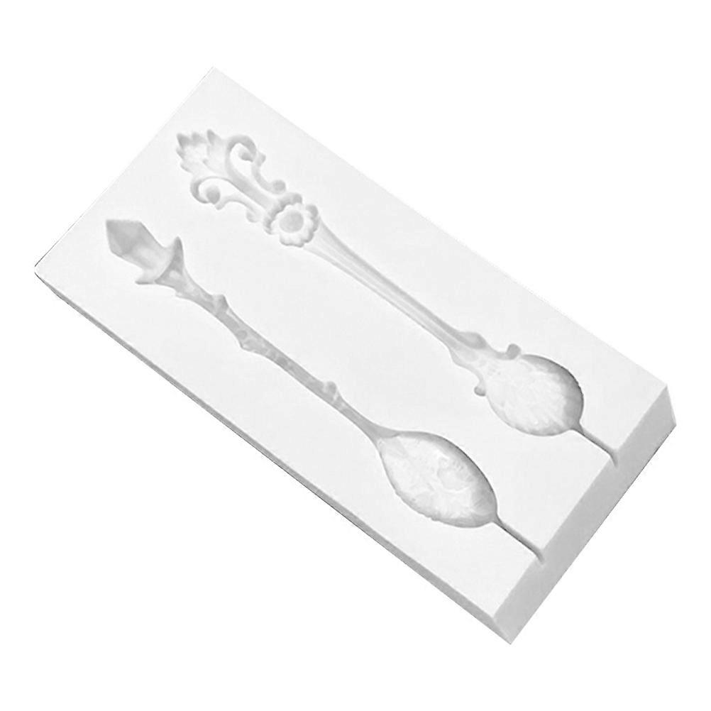 Silicone Chocolate Mold for Baking 2Pcs Spoon Shape Fondant Mold