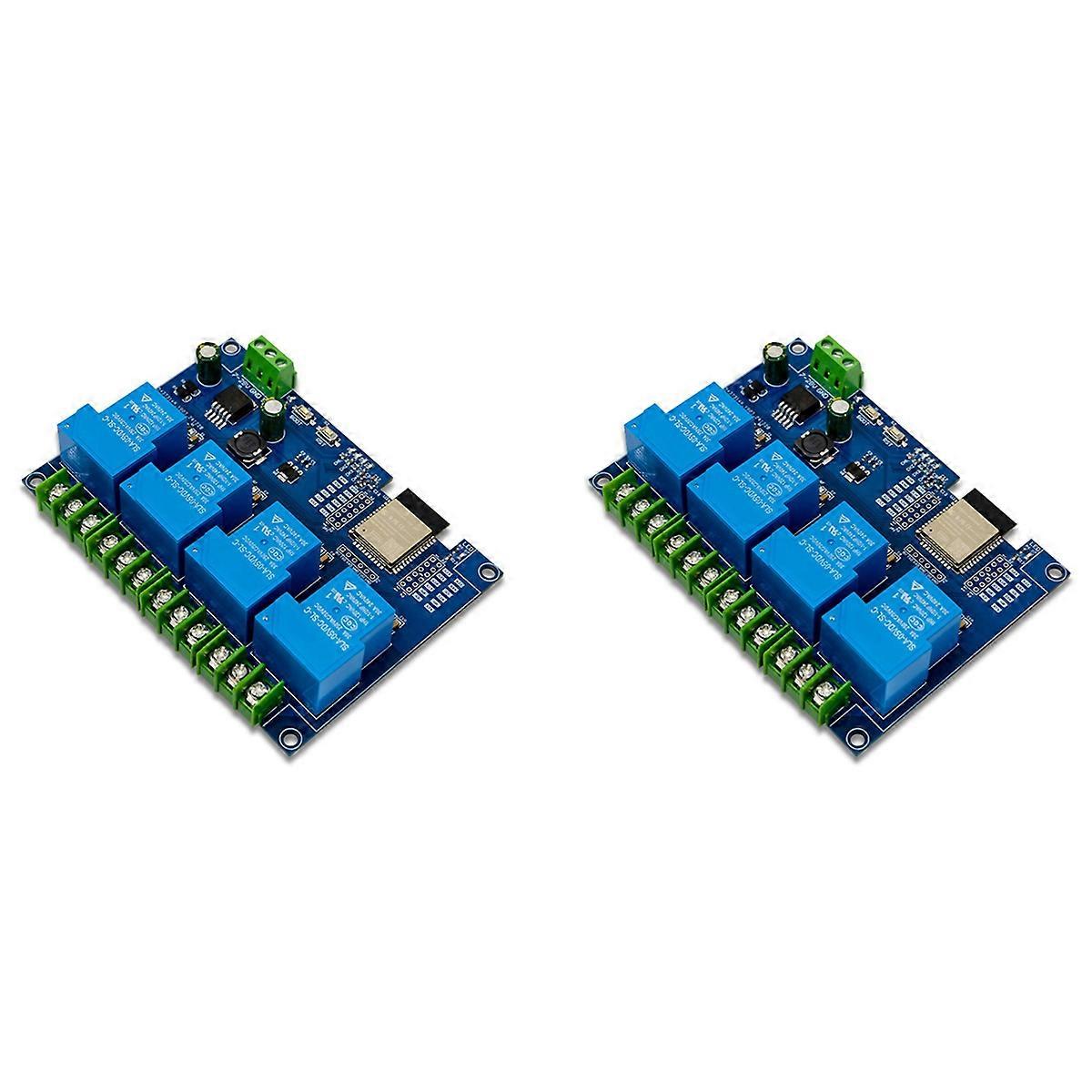 2X 4 Channel Relay Module 30A DC7-28/5V WIFI Bluetooth Relay Module ESP32-WROOM Development Board
