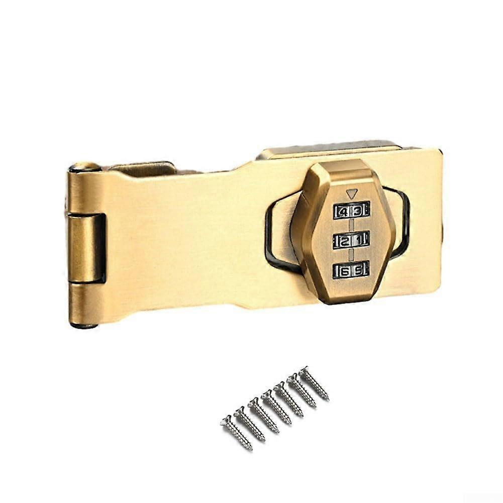 Zinc Alloy Multifunctional Password Lock Cabinet and Drawer Security 3Inch Gold Adjustable Code Mechanism