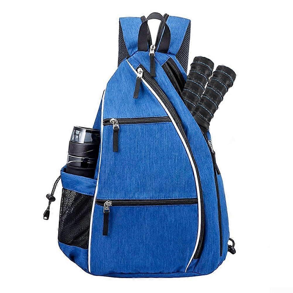 Functional Tennis Backpack Water Resistant Blue For Racket Sports