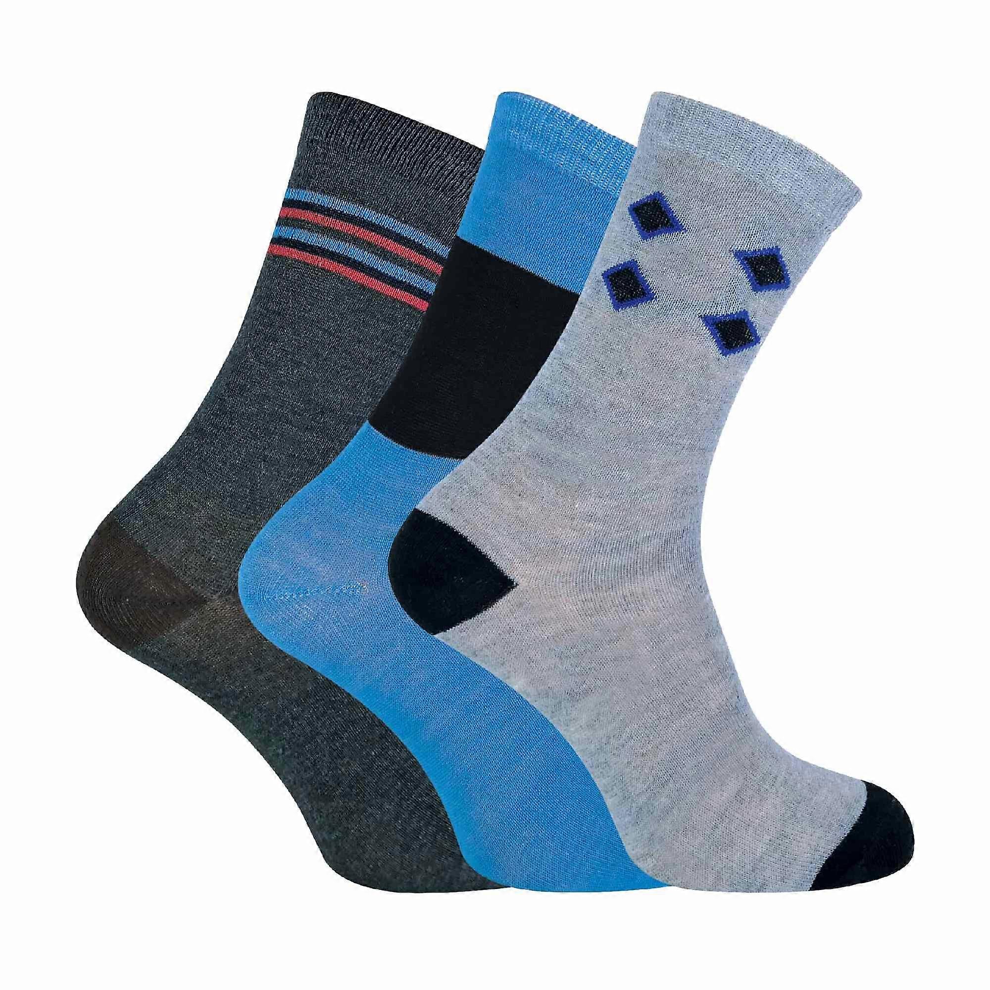 Soxinnabox - 6 Pack Mens Novelty Patterned Dress Socks