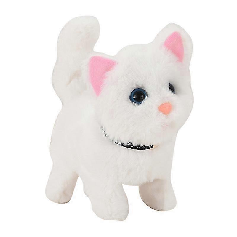 Plush Electronic Cats Move Meow Walking Lifelike Interactive Pet Stuffed Kitten