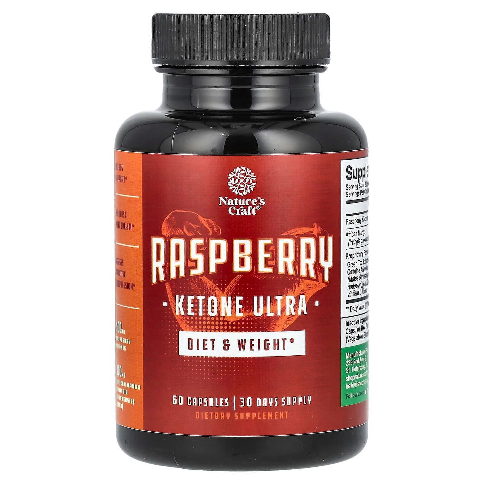 Nature's Craft, Raspberry, Ketone Ultra, 60 Capsules