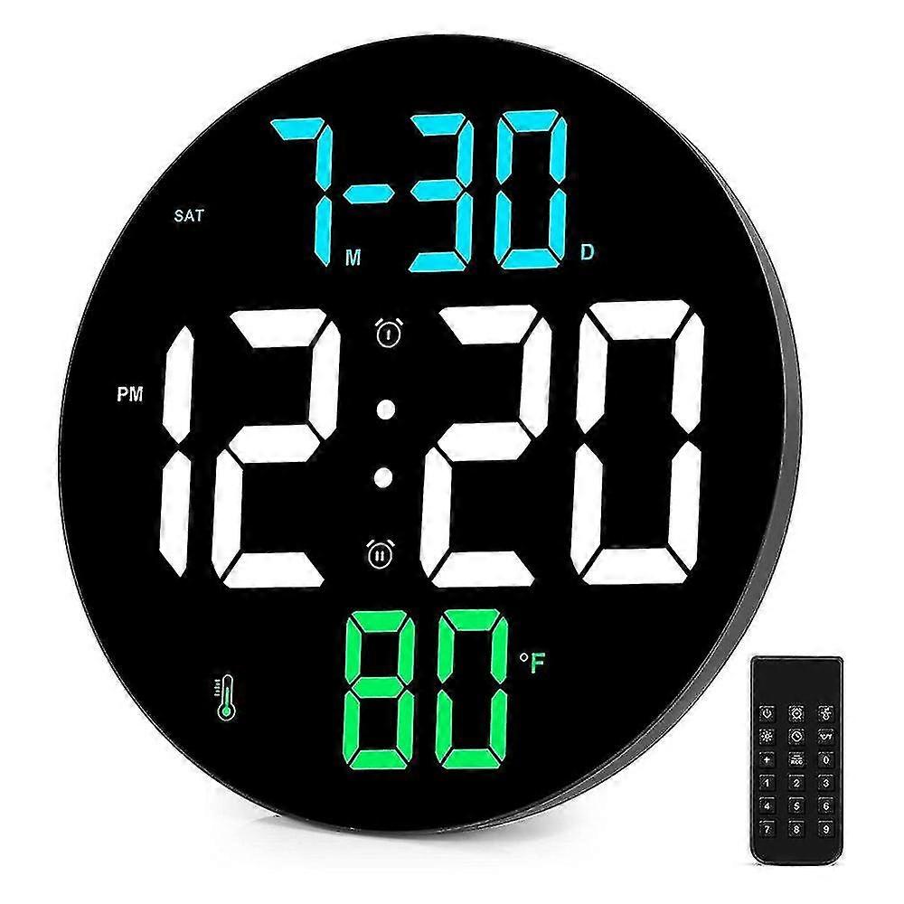 Digital Wall Clock Display, 9inch Digital Clock With Big Screen,4 Level Brightness,remote Control,d 26s