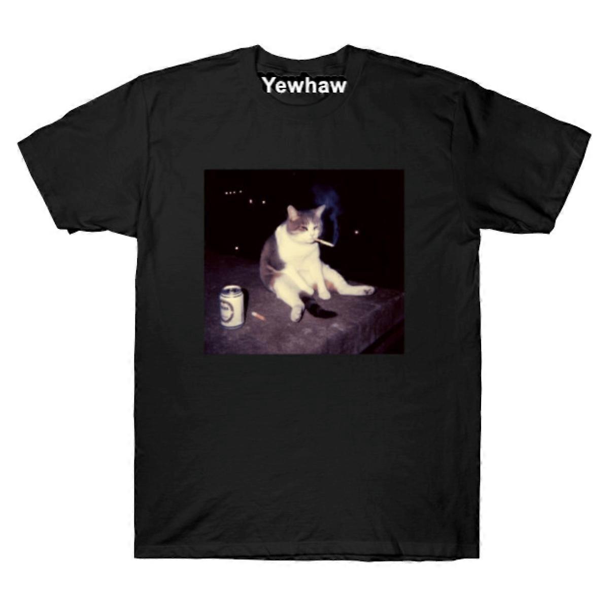 smoking cat funny T-shirt