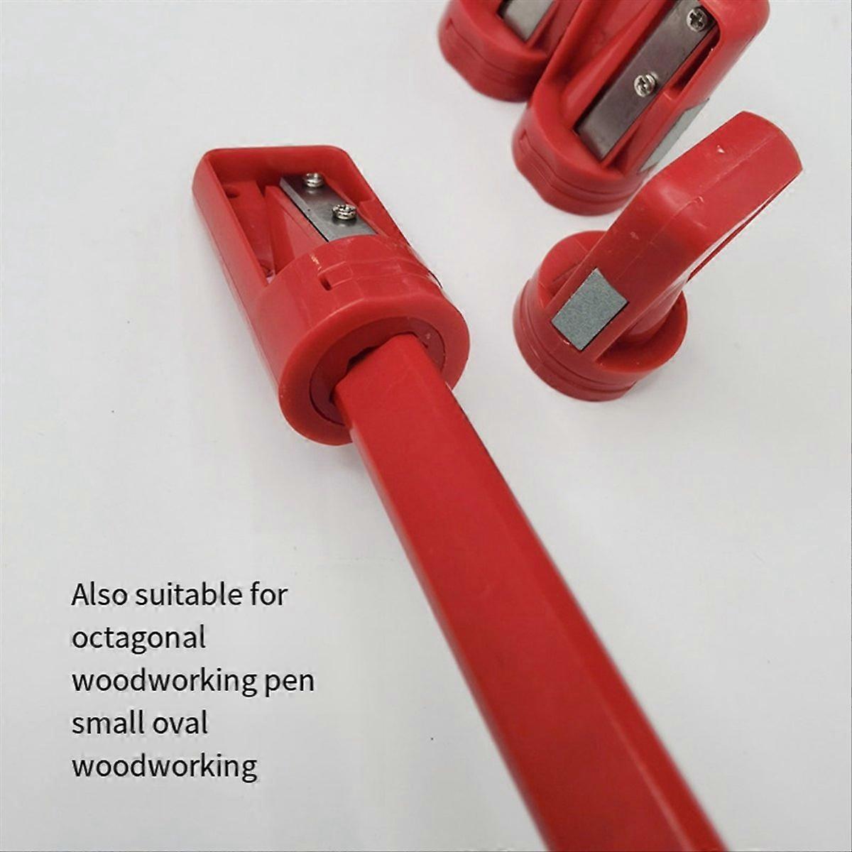 15pcs Octagonal Carpenter Pencil Sharpener Manual Sharpener Blue