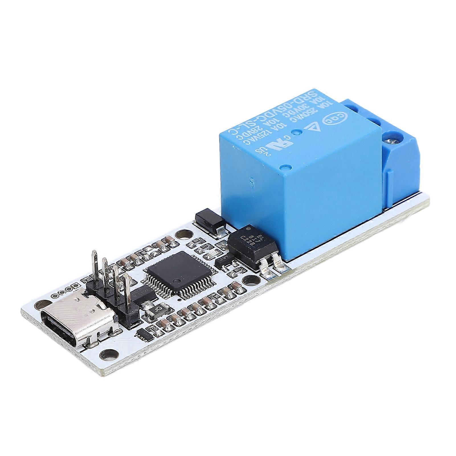1-kanavainen relemoduuli USB-sarjaohjausmoduuli tyypin C liitännän ylivirralla ja optoerottimen suojalla 