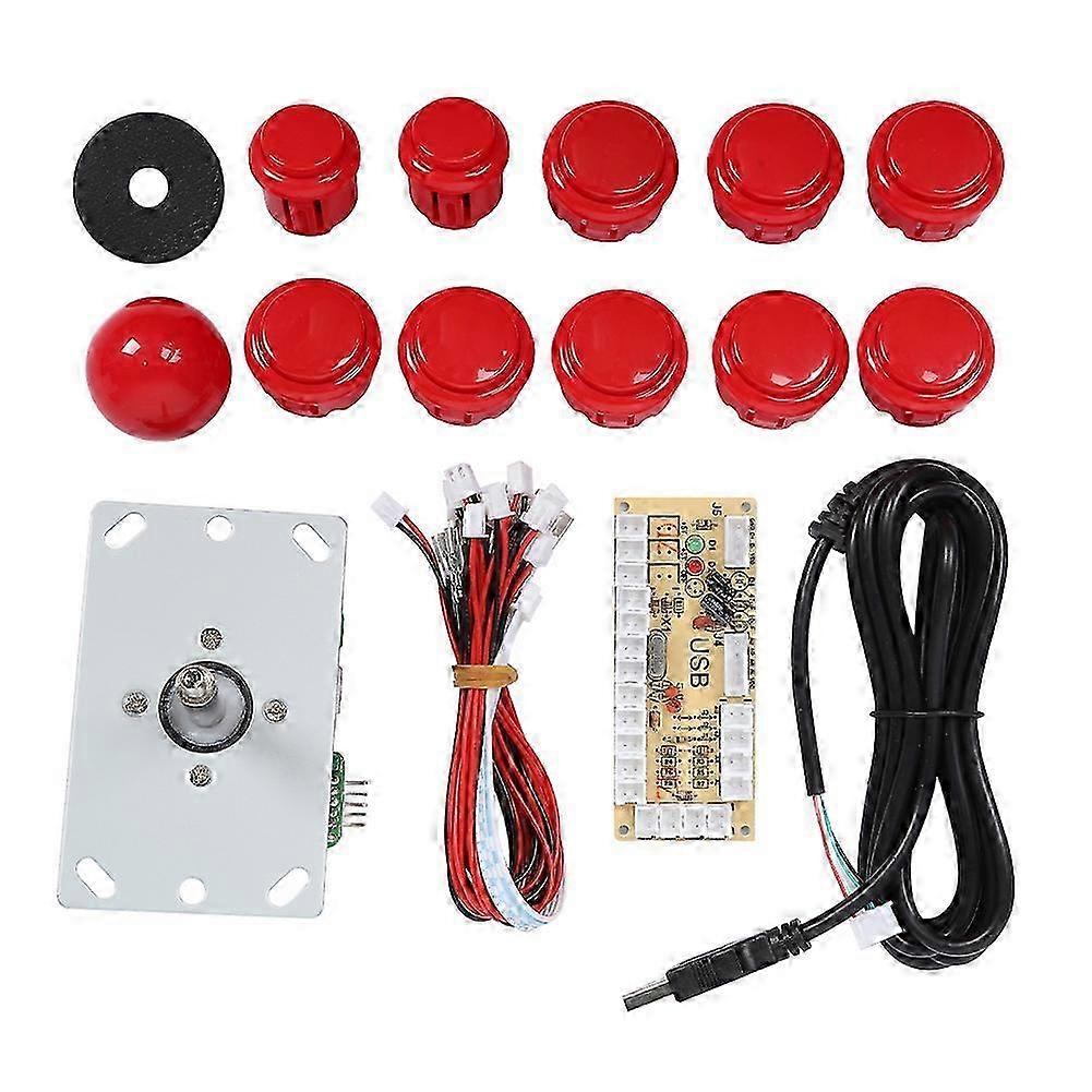 30/24 Illuminated Button 5P Rocker Single Kit Yellow USB Core Board Arcade Kit