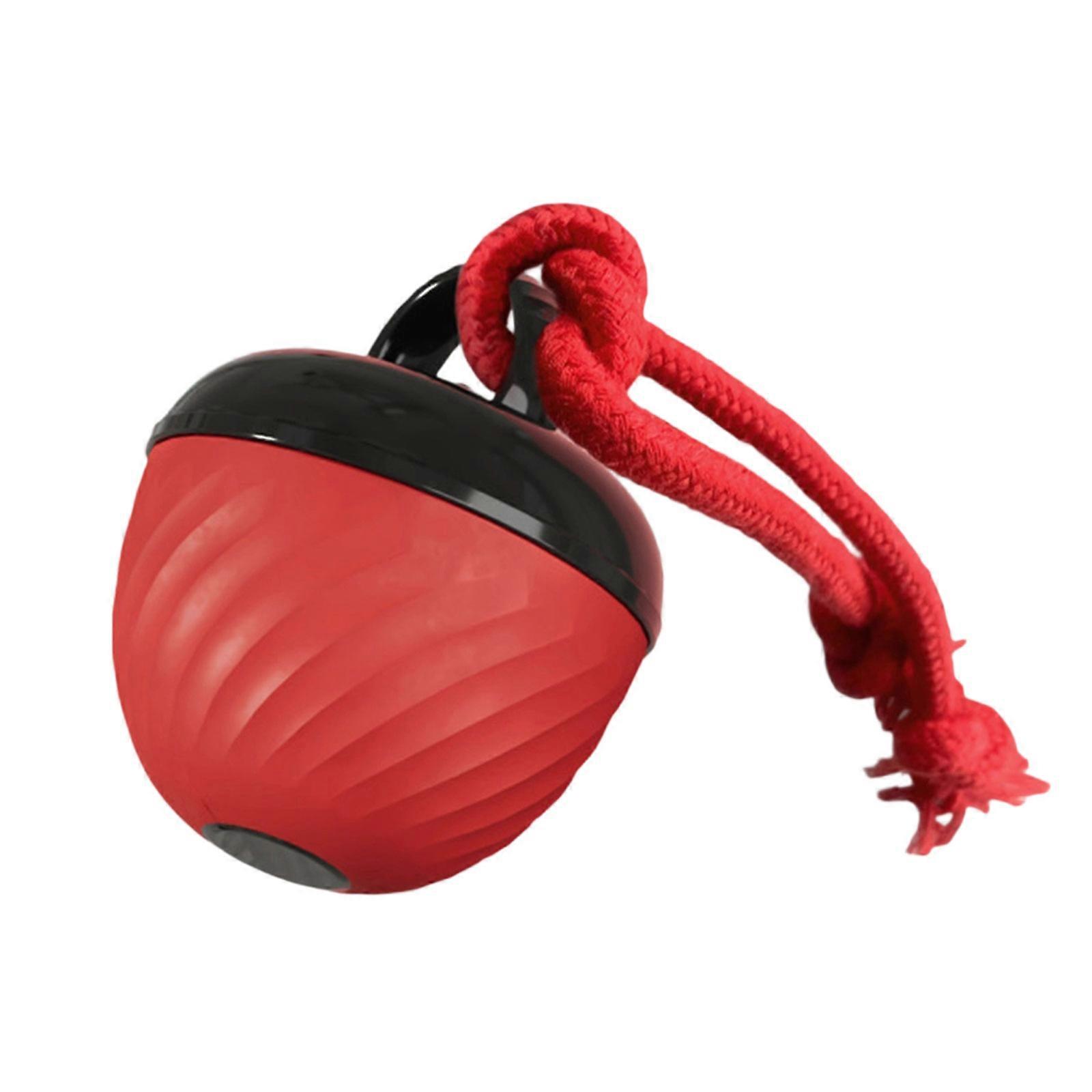 Automatic Rolling Dog Chewing Chasing Toy Electric Unpredictable Movement Teaser Ball Toy For Aggressive Chewers  Red