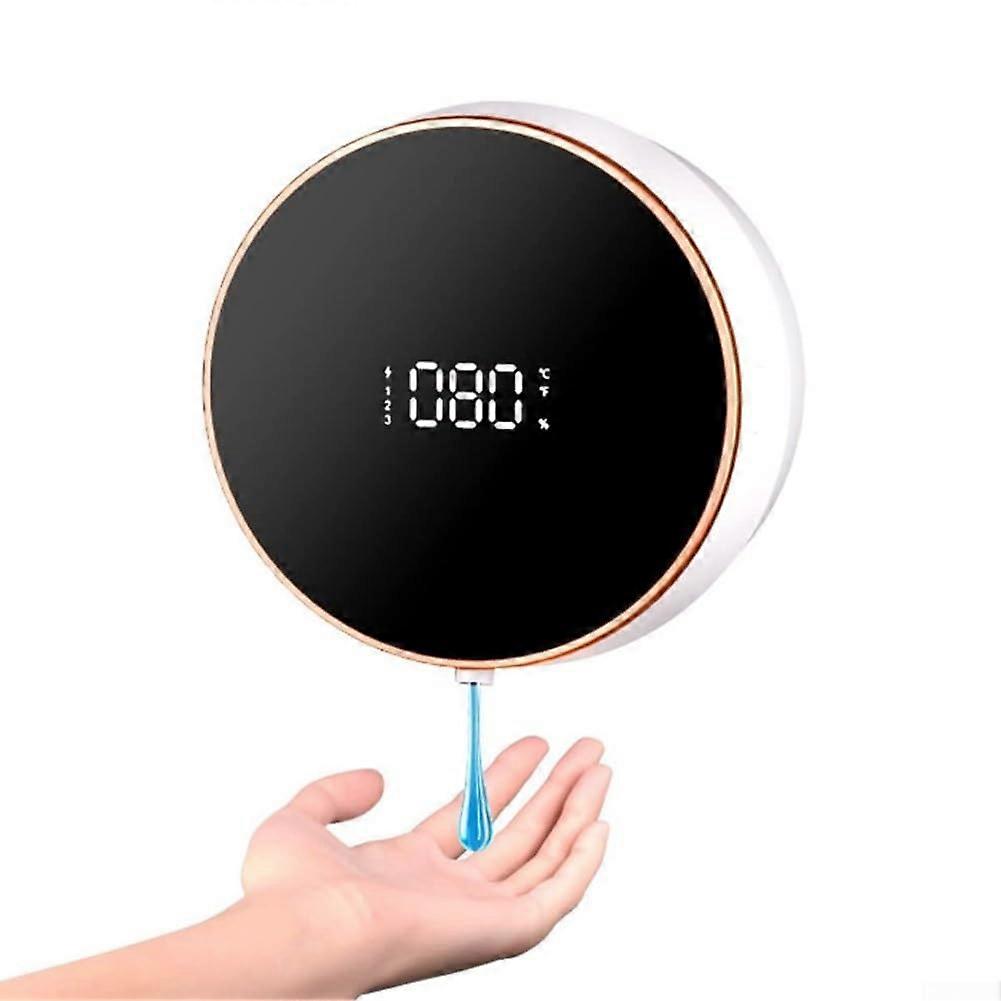 Wall Mounted Automatic Liquid Foam Soap Dispenser SensorActivated 300ML Capacity Temperature Display Gel White