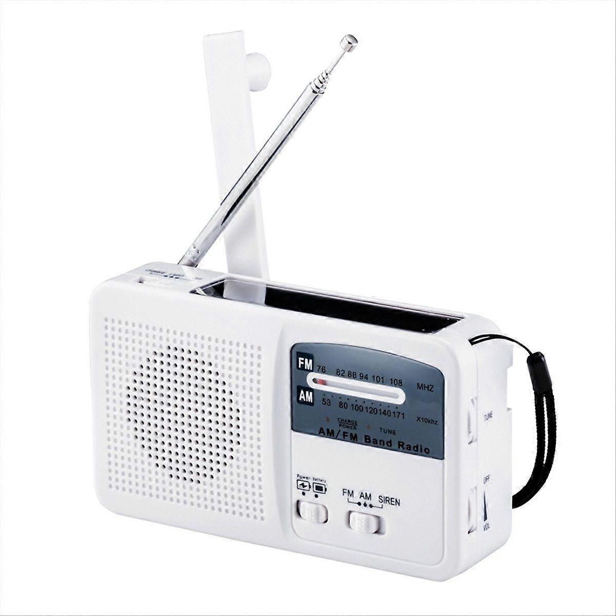 FM/AM Radio Solar Hand Crank Self Powered Radio Multifunctional Portable Emergency Radio with Flash