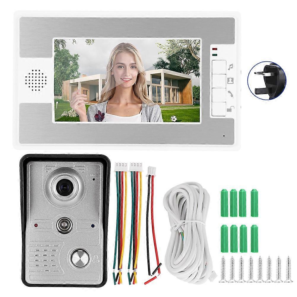 7in Wired Video Doorbell Intercom TFT Screen Night Vision Remote Access System