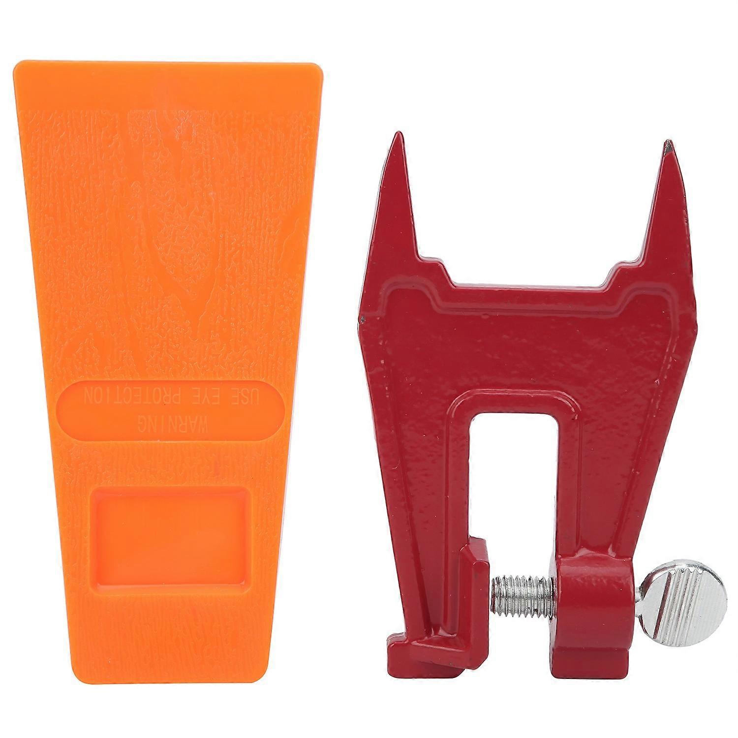 5.5in Orange Felling Wedge Logging Tree Cutting Wedge with Guide Plate Bracket Accessories