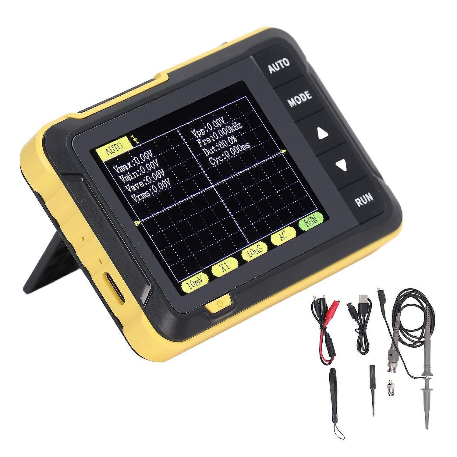 Handheld Oscilloscope Analog Digital Signal Portable Oscillograph Meter 200K Bandwidth 2.5MS/s Sampl
