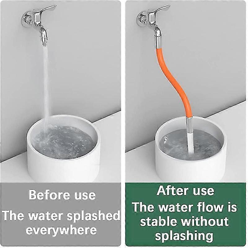 Universal Foaming Extension Tube 360 Free Bending Faucet Lengthening Extender Bathroom Adjustable Faucet Extender