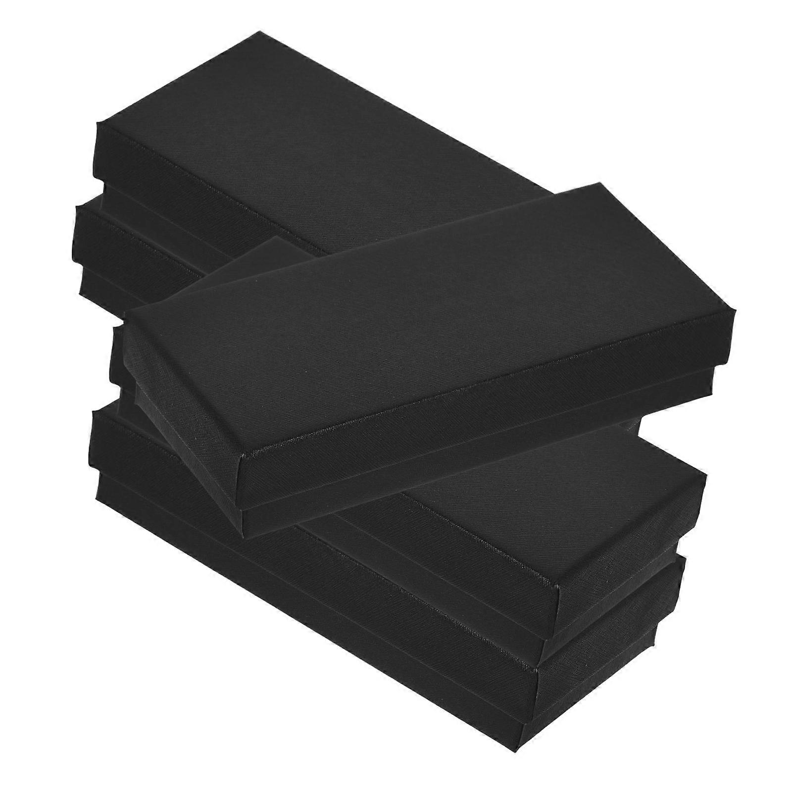 Black Paper Kraft Watch Boxes for Storage 5Pcs Bracelet Packaging