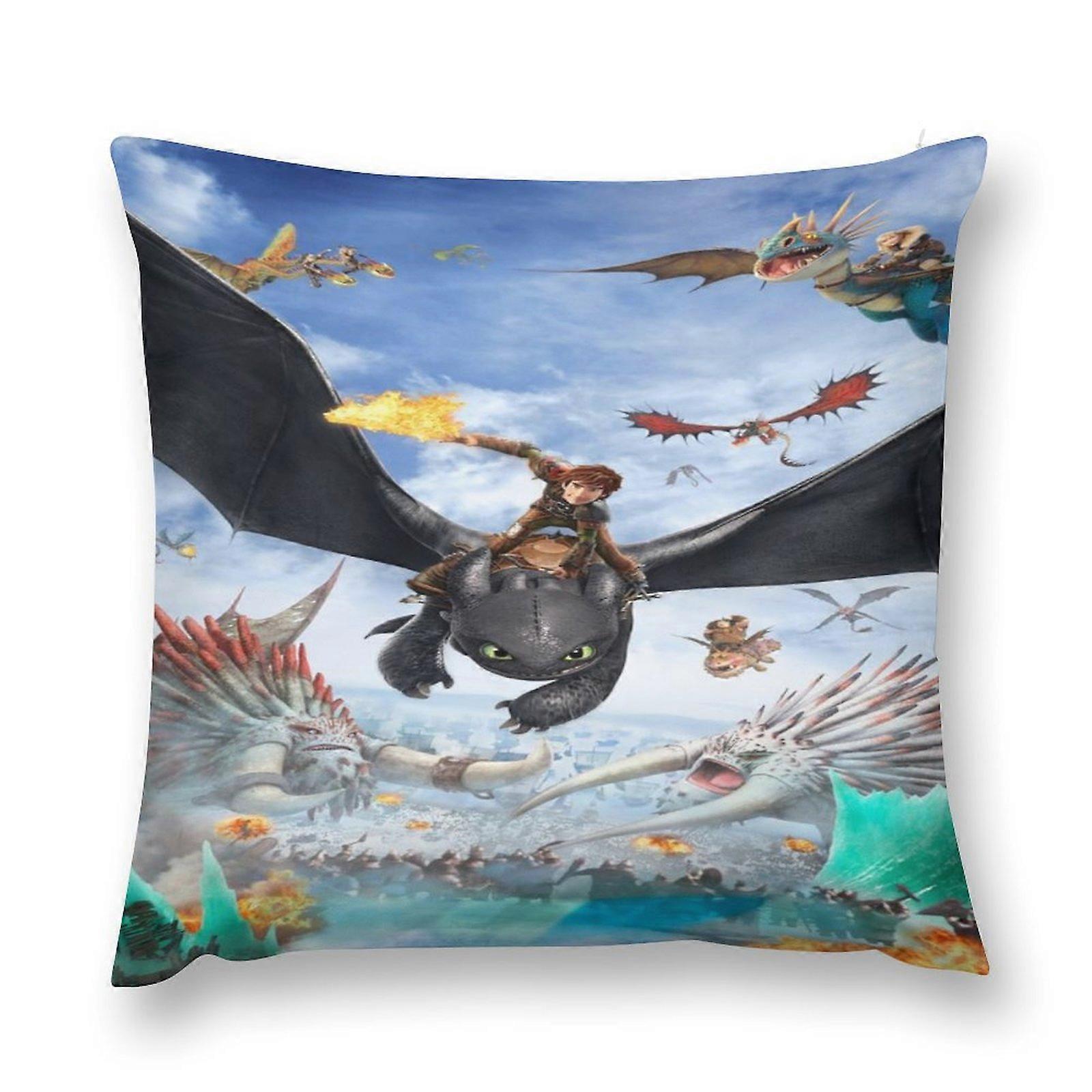 How to Train Your Dragon Plush Pillow Case Throw Multisize Ultra-comfortable Pillowcase Cushion Anti-fouling Protective Cases