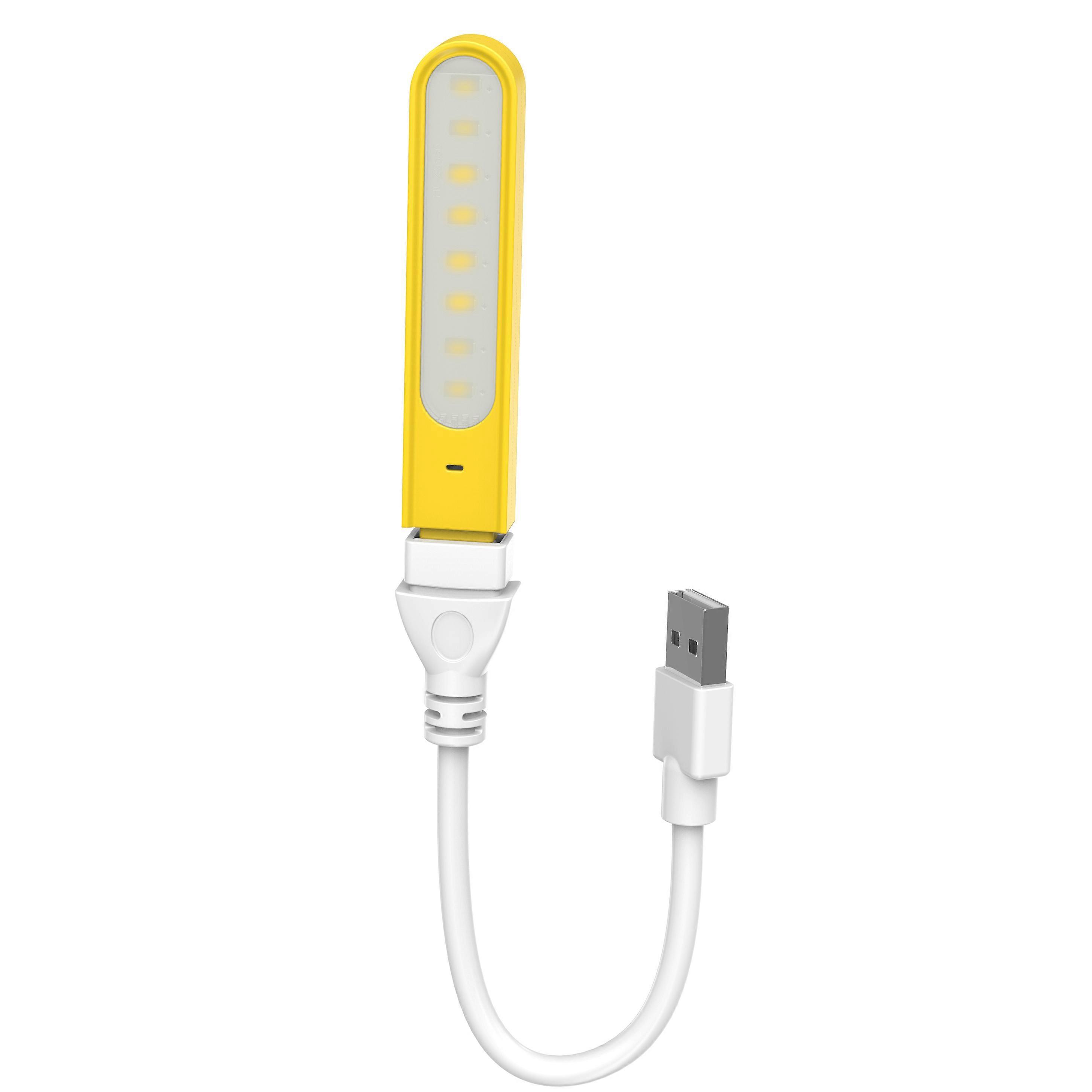 USB LED Night Light Mini Book Light LED Flexible Book Reading Light Flexible For Laptop PC Computer Notebook  Yellow