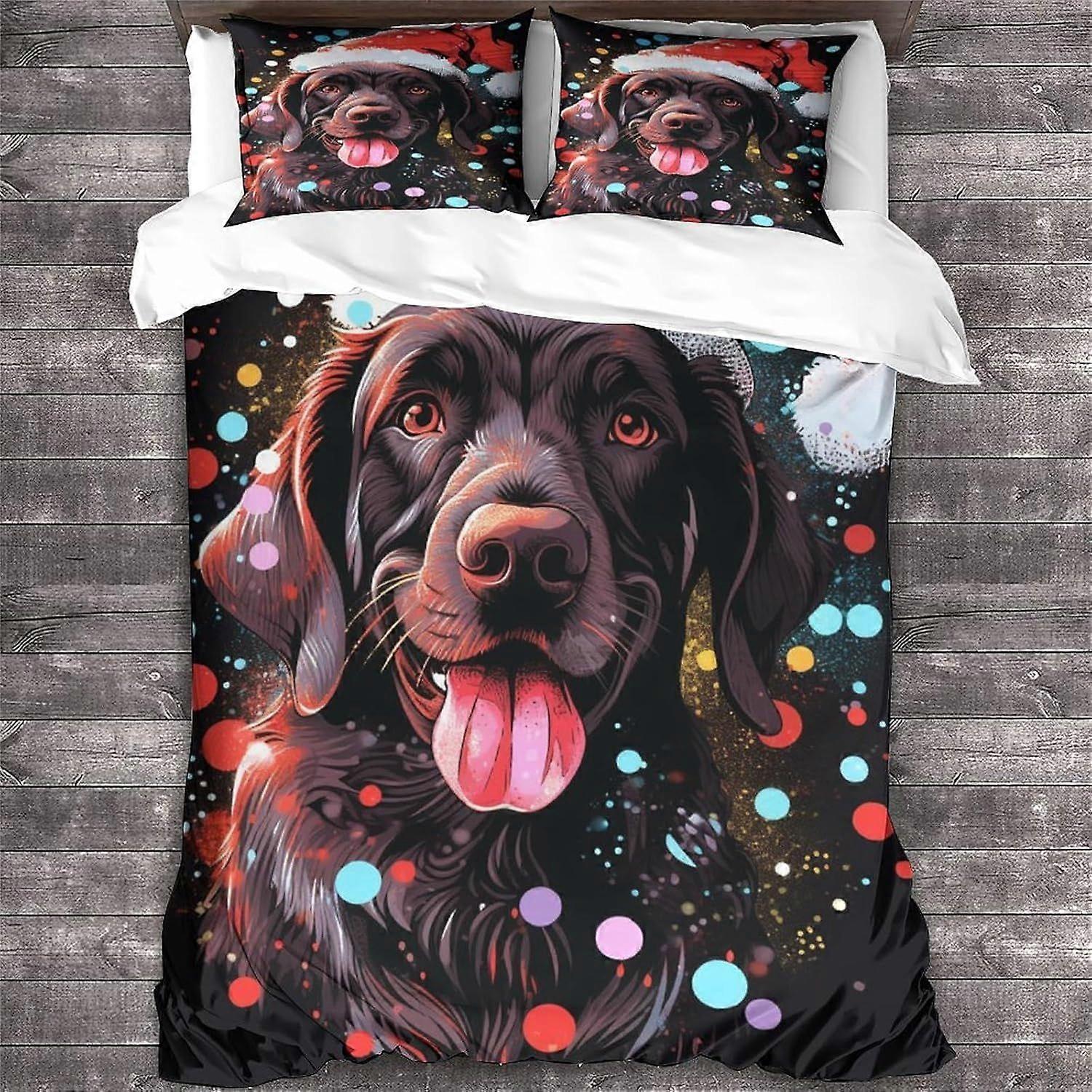 مجموعة غطاء لحاف LikeEj ، مجموعة الفراش ذات الطابع الطابعي ثلاثي الأبعاد لطباعة عيد الميلاد ، مجموعة فراش من الألياف الدقيقة ناعمة للمراهقين 3 قطع ، للديكور المنزلي