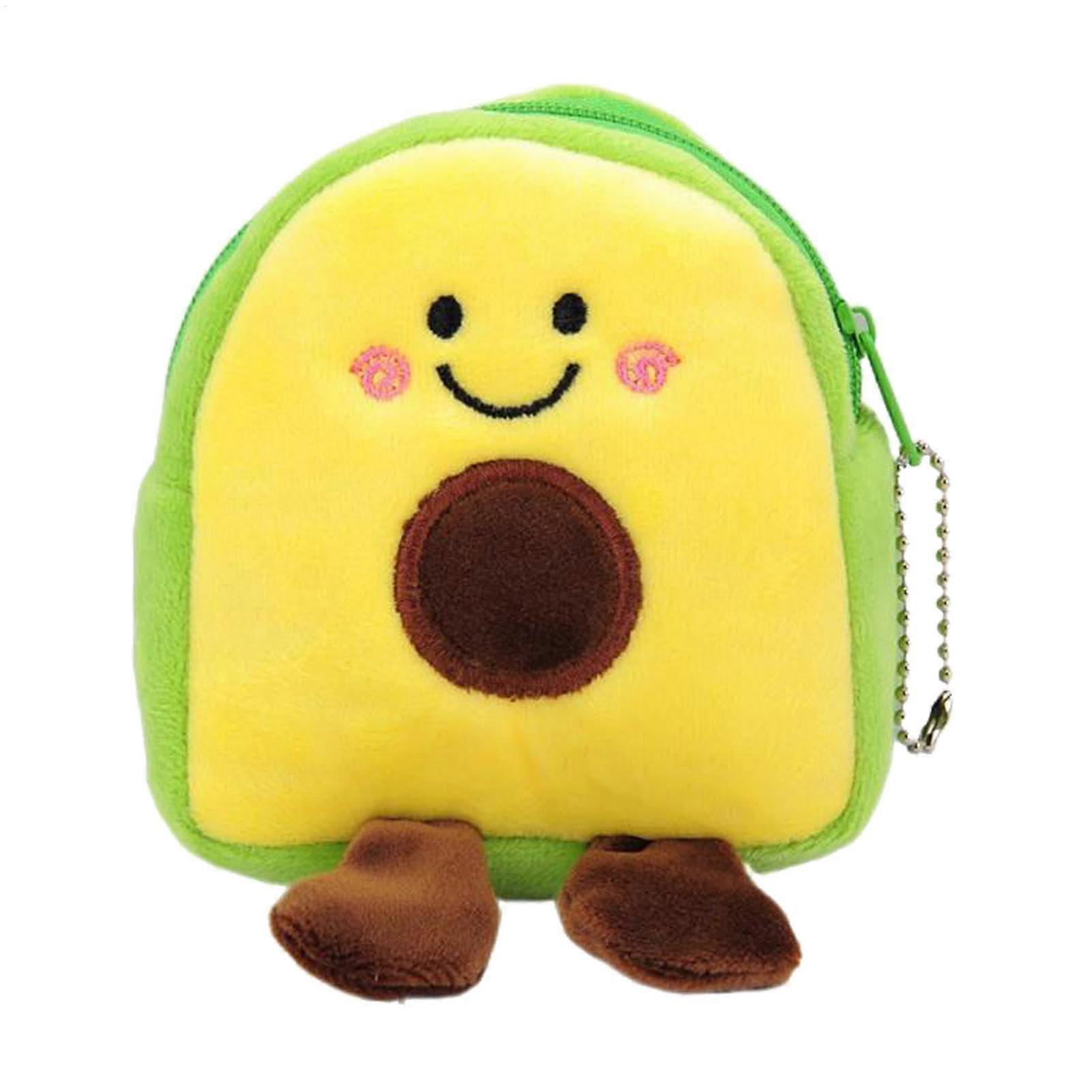 Avocado Plush Coin Purse Wallet for Change, Cards, Keys, Lipstick and Travel Use