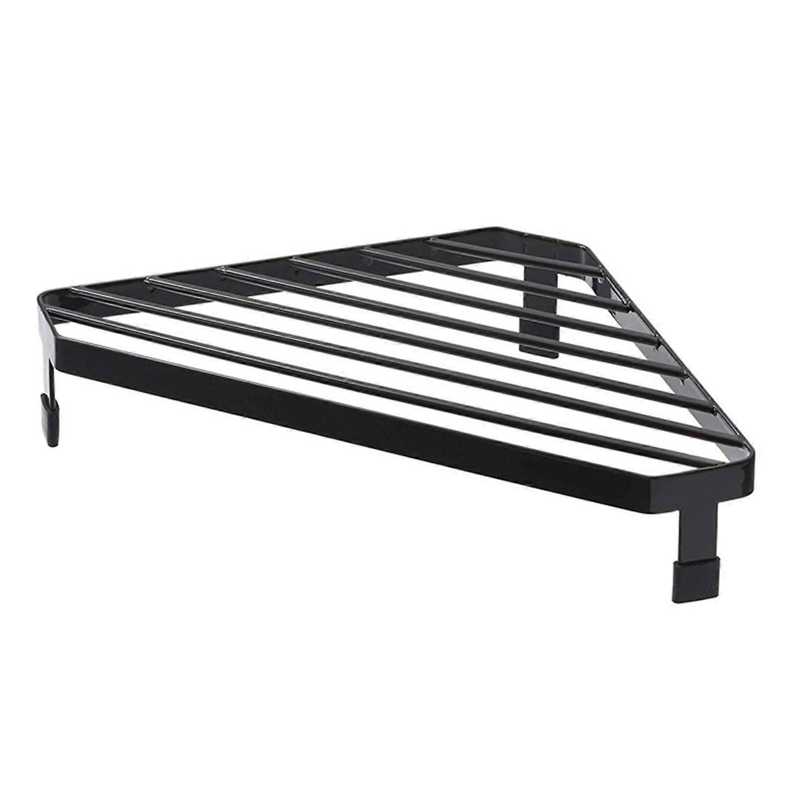 Triangular Metal Corner Shelf Organizer Space Saving Countertop Drying Rack for Kitchen Bathroom