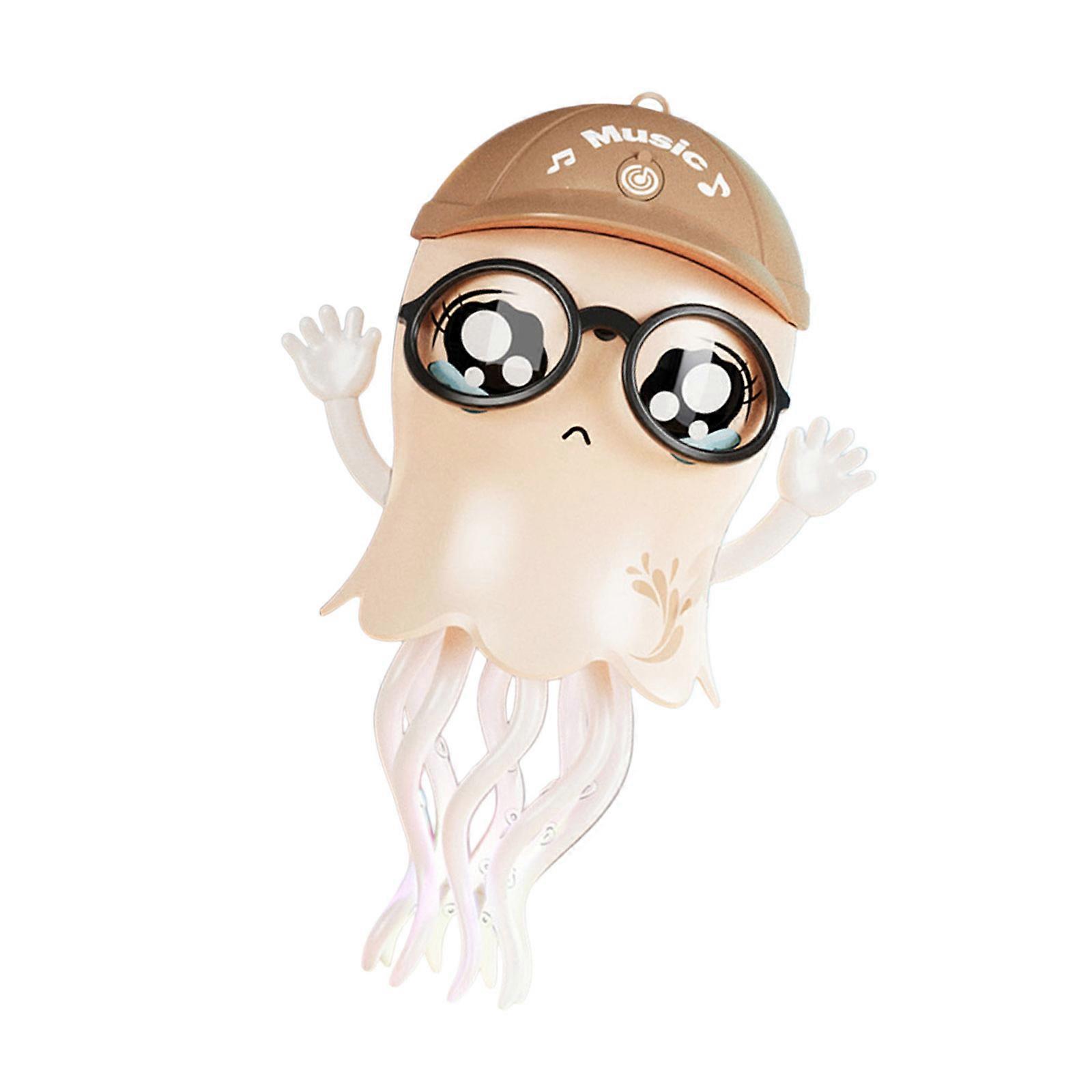 LED Octopuses Dancing Toy With Auto Obstacle Avoidance Function Musical Rhythm Interactive Play For Stress Relief Family Entertainment  Yellow