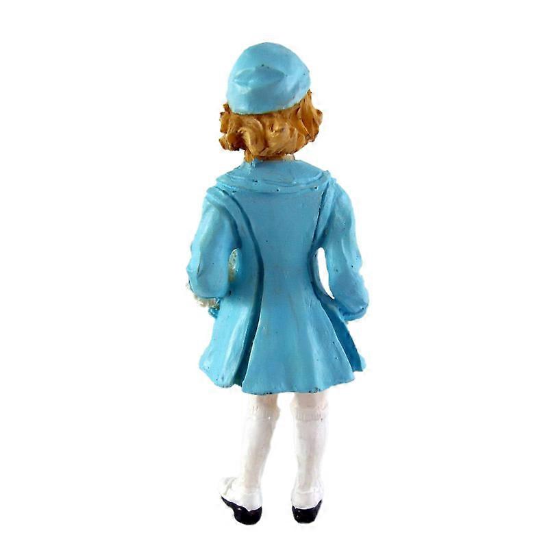 Κουκλών σπίτι 1950 κορίτσι στο παλτό καπελών & amp; Muff μικροσκοπική σταφίδα άνθρωποι 1:12 κλίμακα