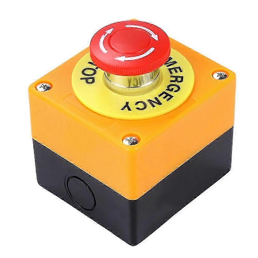 1 NO 1 NC 10A 660V Emergency Stop Push Button Red Mushroom Switch Station