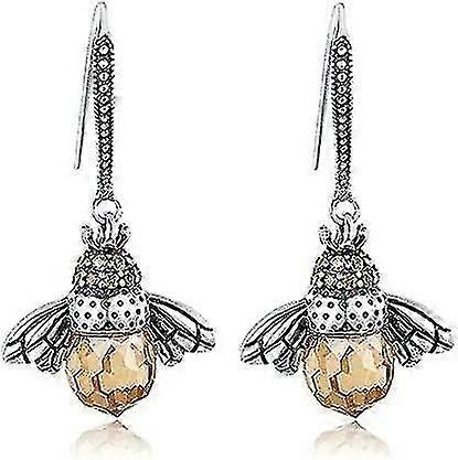 الرقص النحل تتدلى الأقراط, الفضة الاسترليني النحل تتدلى الأقراط للنساء الفتيات في سن المراهقة, لطيف كريستال النحل الأقراط