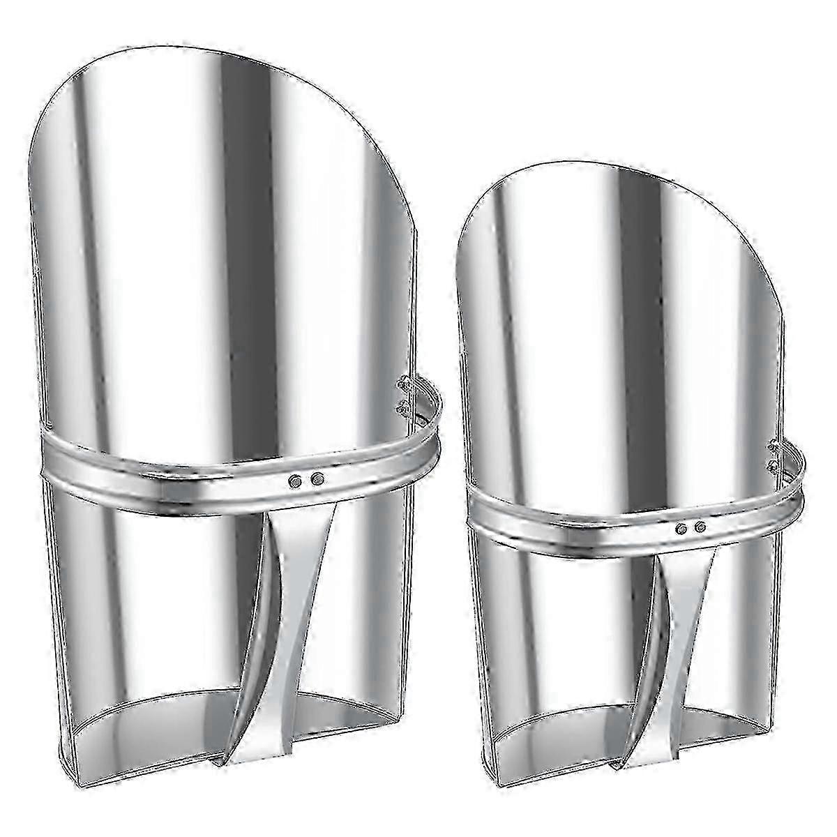 w 2Pcs Metal Feed Grain Scoop for Livestock 2 Sizes Heavy Duty Stackable Horse Feed Scoop with Handle