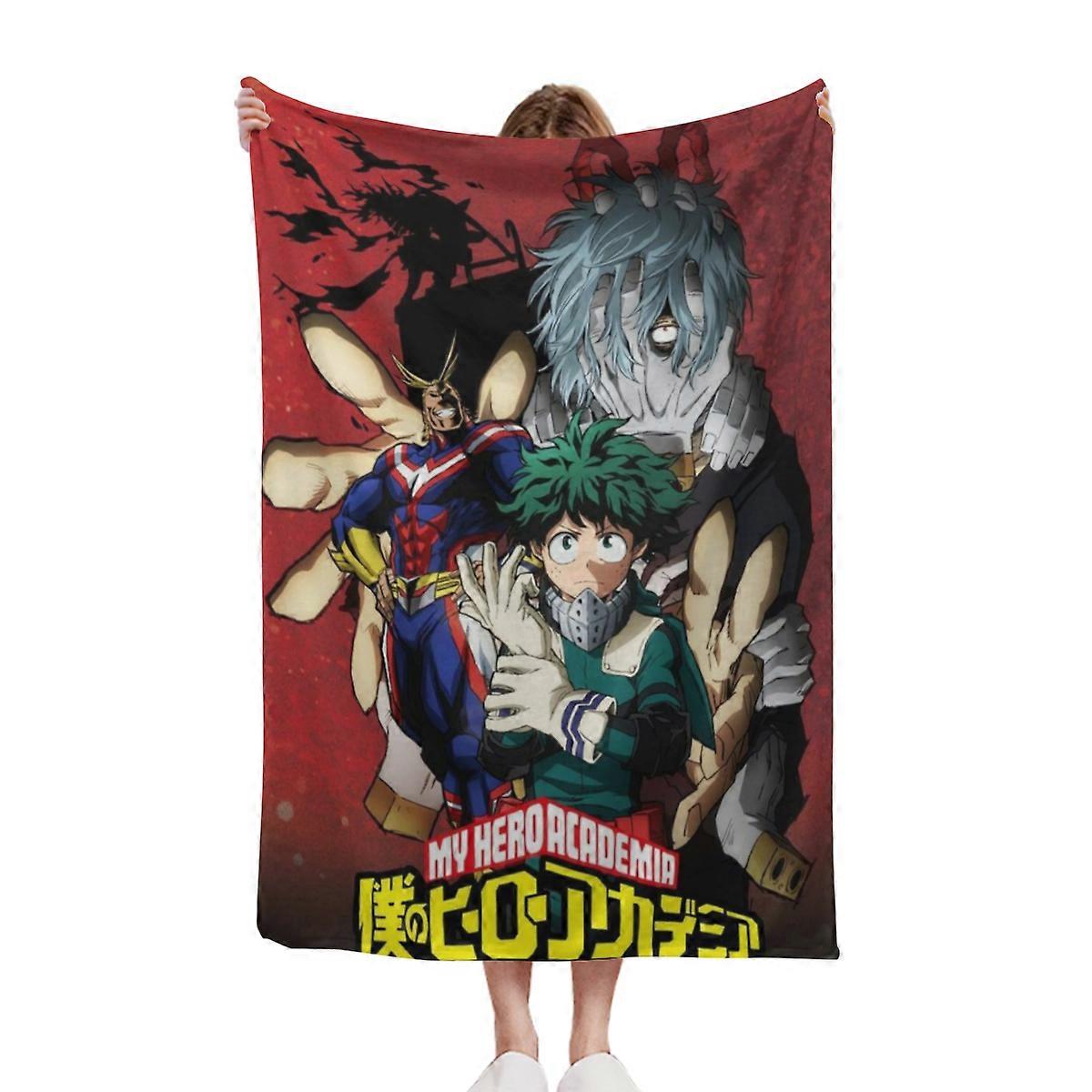 My Hero Academia Flannel Blanket, Super Plush, Soft, Comfortable, Fluffy Flannel Wool, Sofa, Bed, Travel-310g