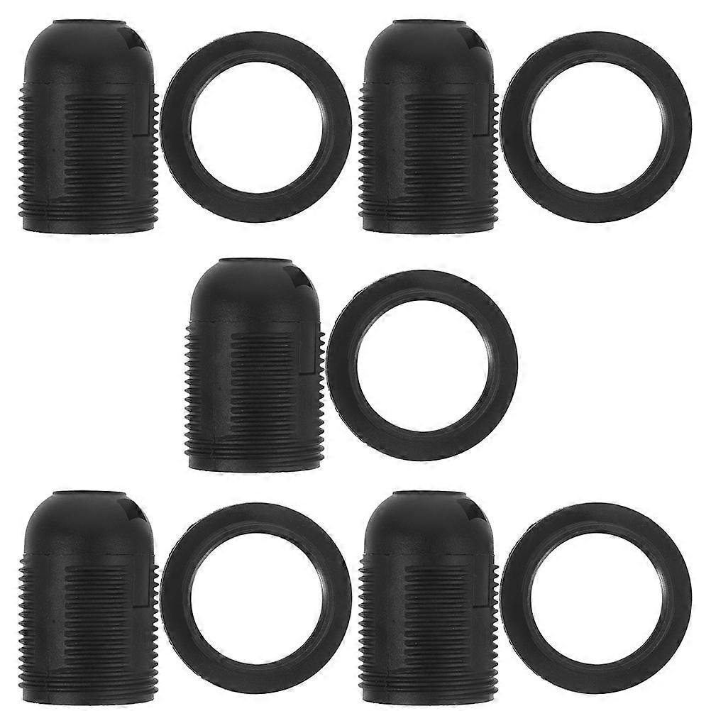 E26 Light Socket Bulb Holder for 25Pcs Black Threaded Screw Base Lamps
