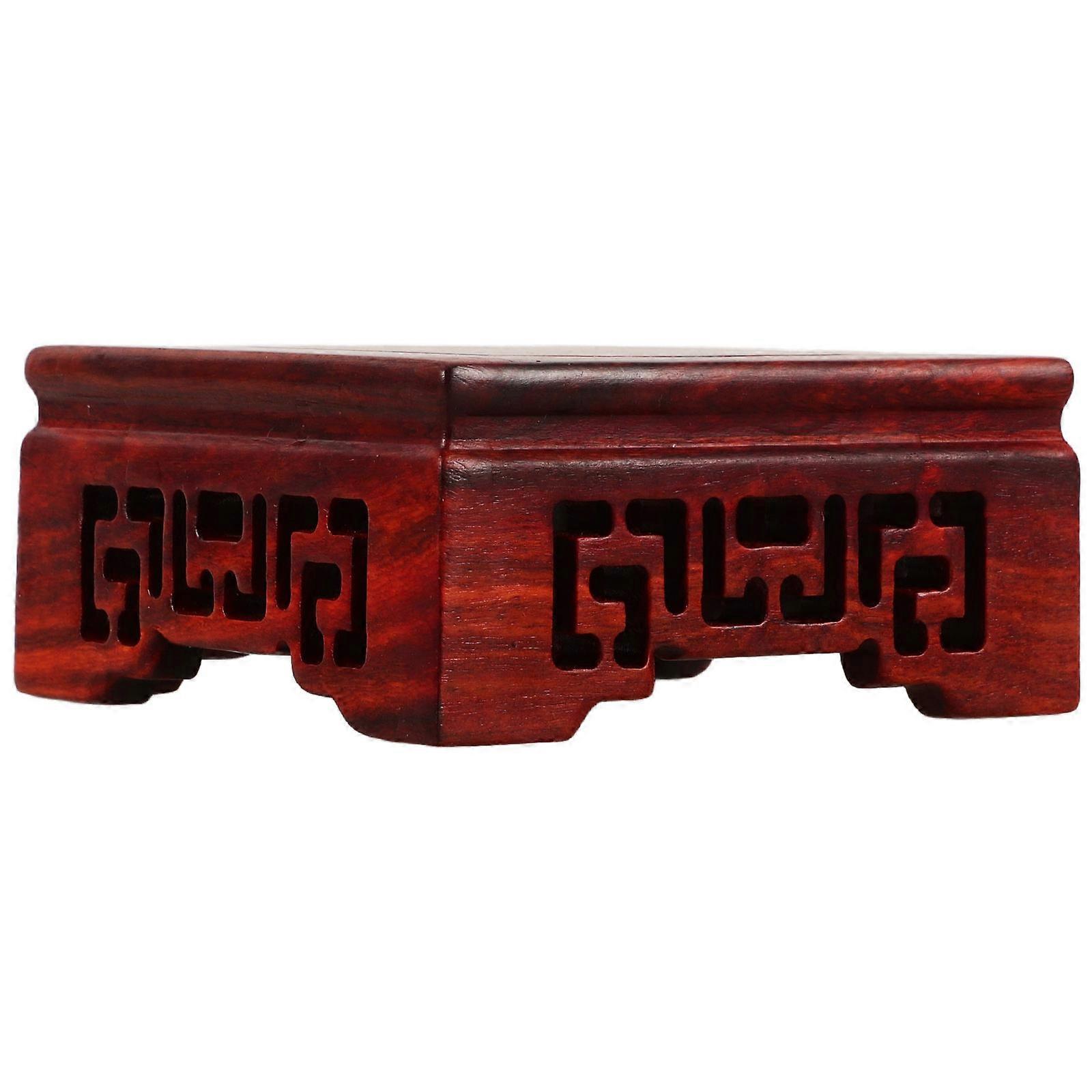 Wood Base Retro Craft Display Base for Storage Use Wood Display Stand