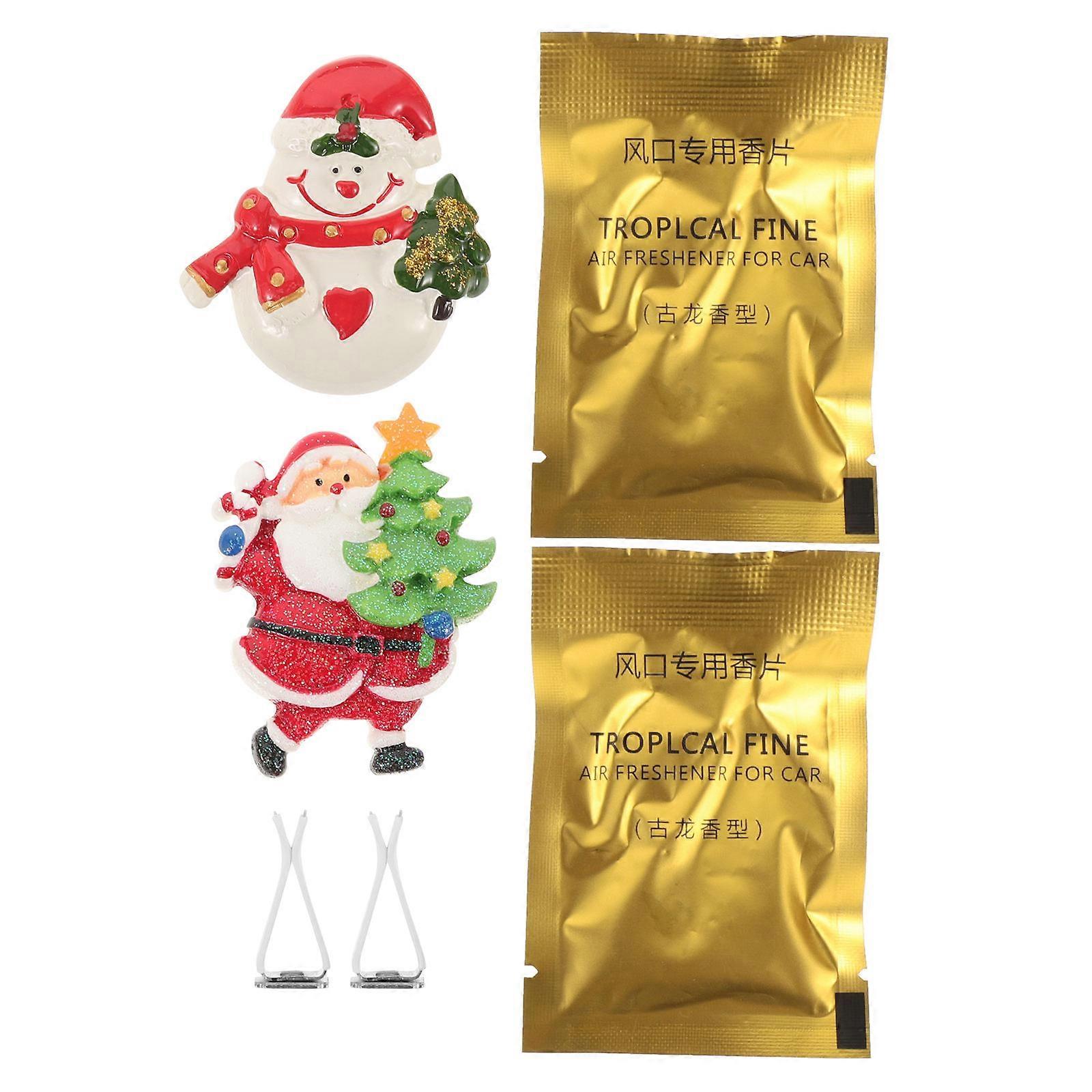 Christmas Car Vent Clips Aromatherapy Diffuser for Car Interior 2Pcs