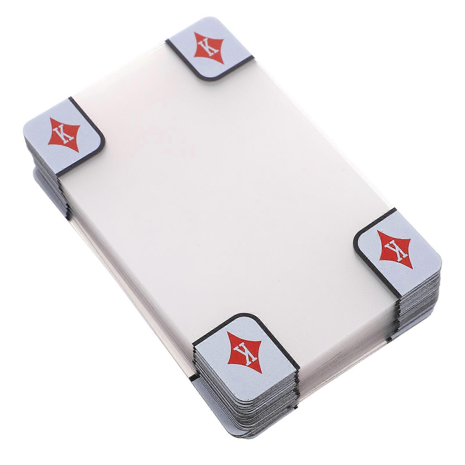 Anti-Cheat Transparent Playing Cards for 1Set Plastic Waterproof Poker Deck