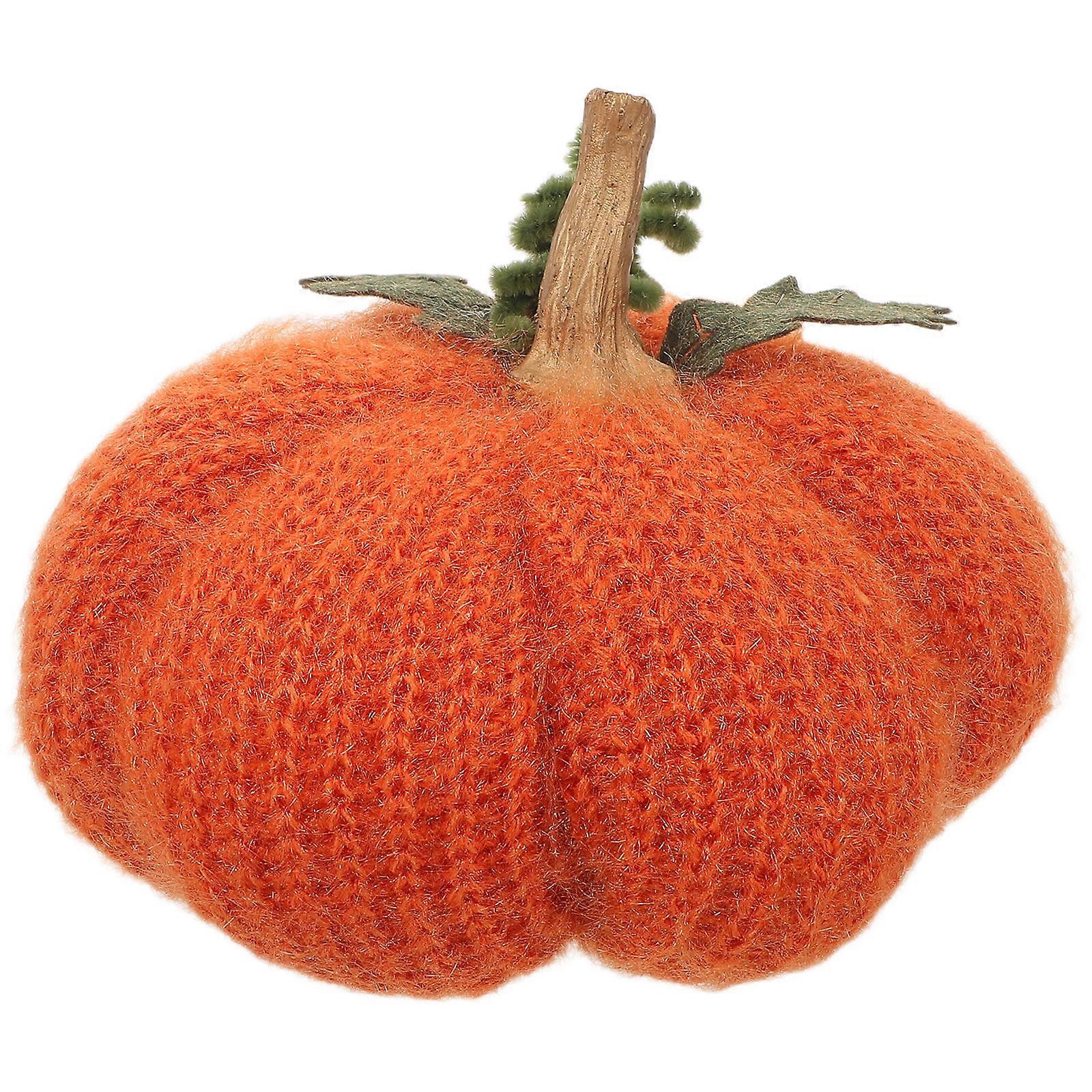 Knitted Pumpkin Pumpkin Decor for Autumn Table Use Small Knitted Ornament