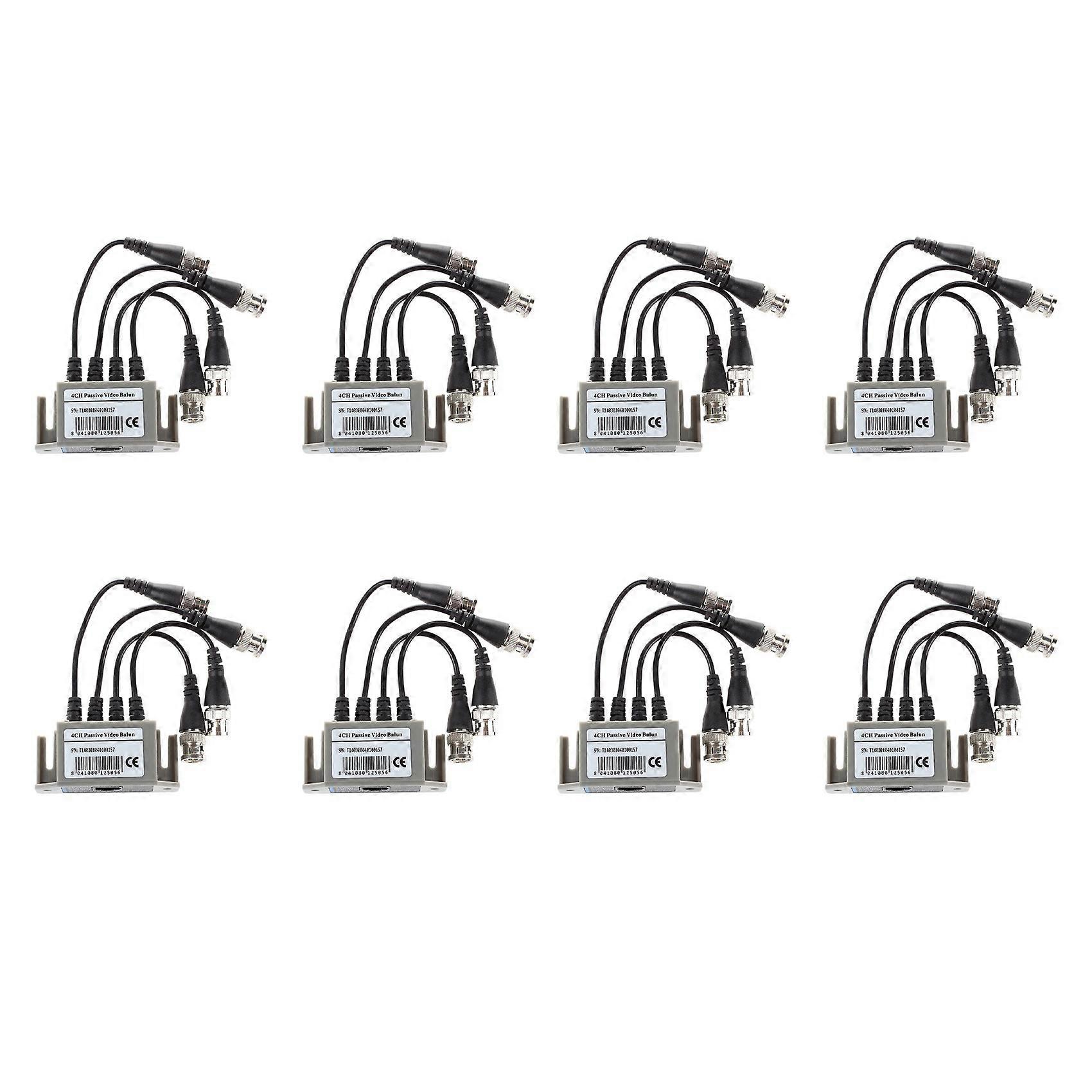 8X 4-Channel Video Balun BNC UTP CAT5 Transmitter for CCTV/ Surveillance Camera Trend