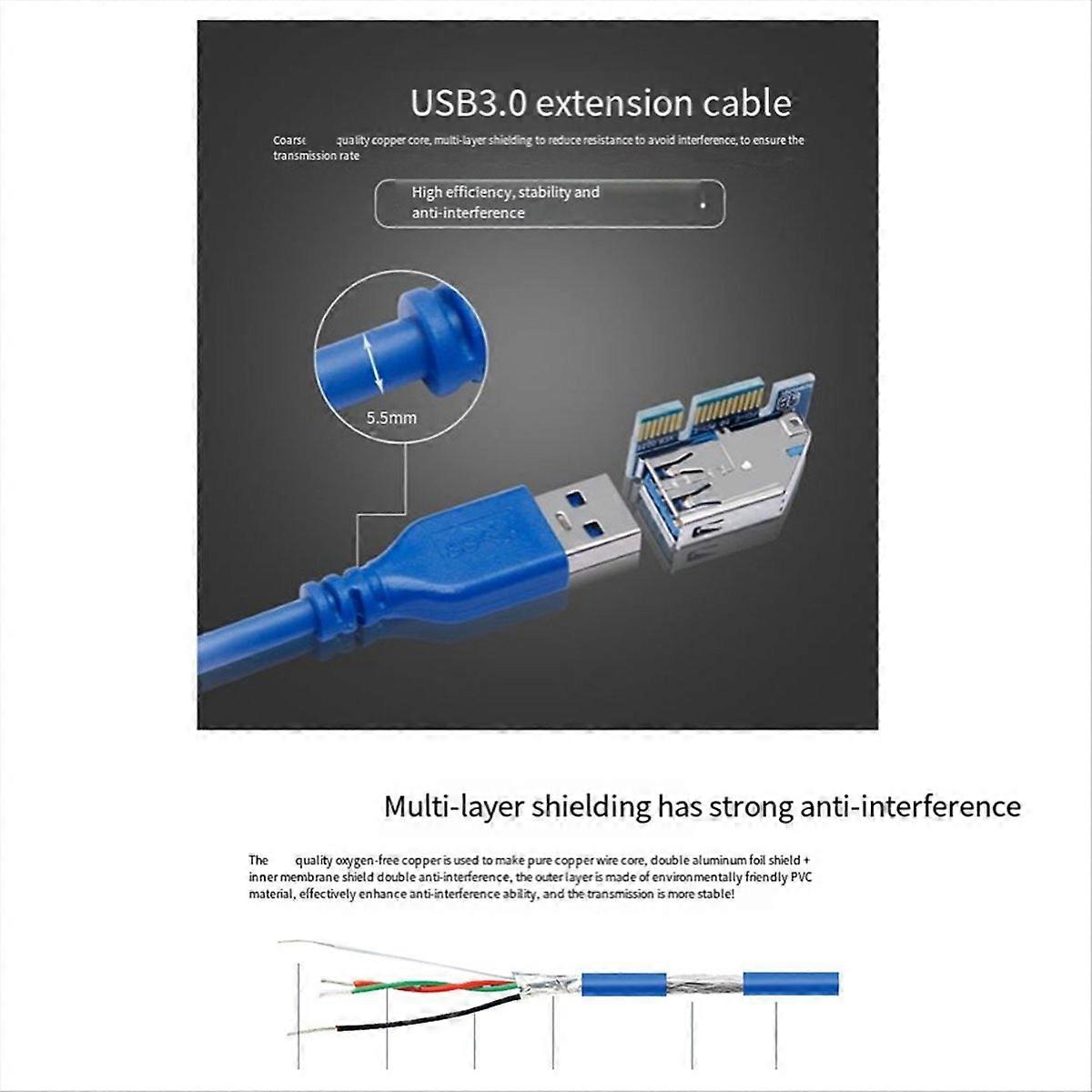 PCI-E Expansion Card NIC Dual Interface 0.6M Extension Cable