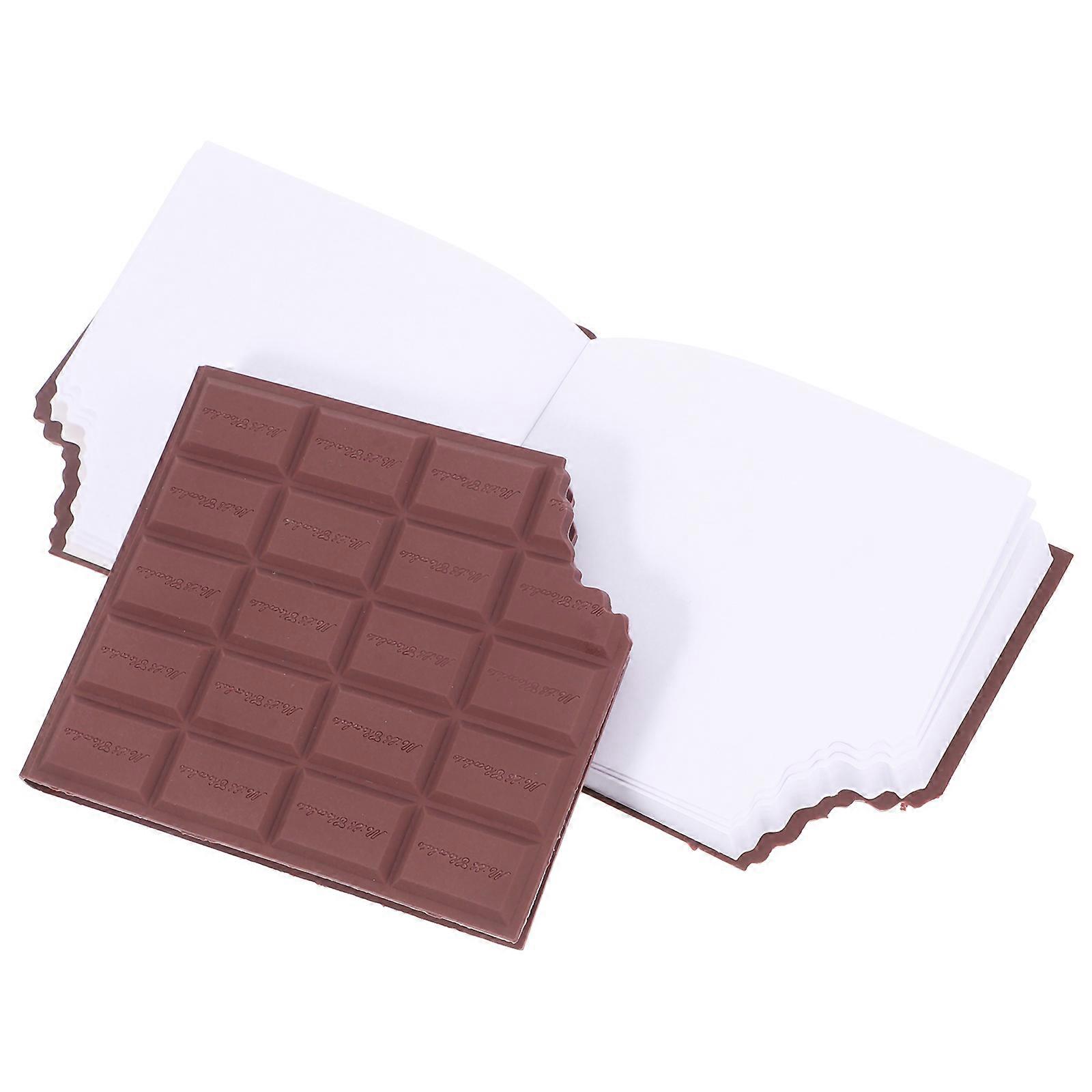 2pcs Scented Chocolate Shaped Page Notebook Pocket Memo