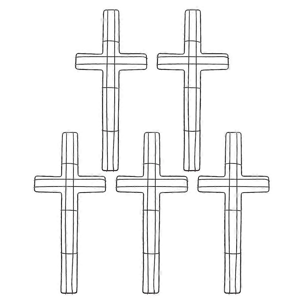 Cross Wreath Frames Iron Wreath Frame for Decor 5Pcs Holiday Decorations