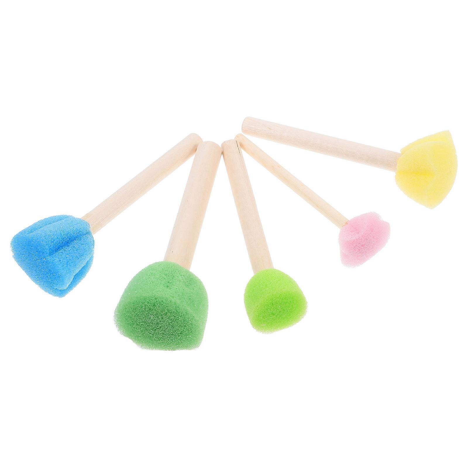 Sponge Paint Brush for Kids Practical Painting Tool 5Pcs