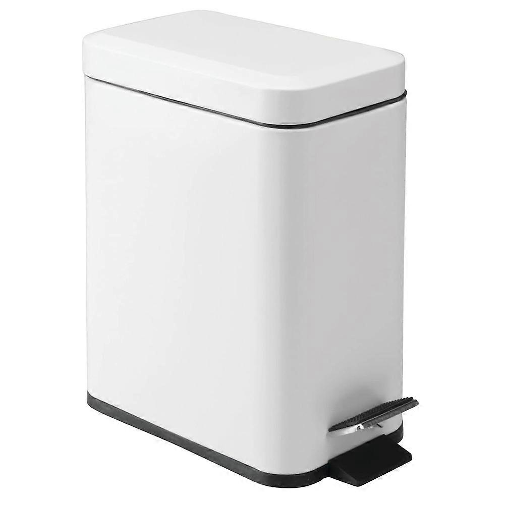 5L Lidded Step Trash Can, Compact Garbage Bin with Removable Liner Bucket and Handle for Bathroom, Kitchen, Office