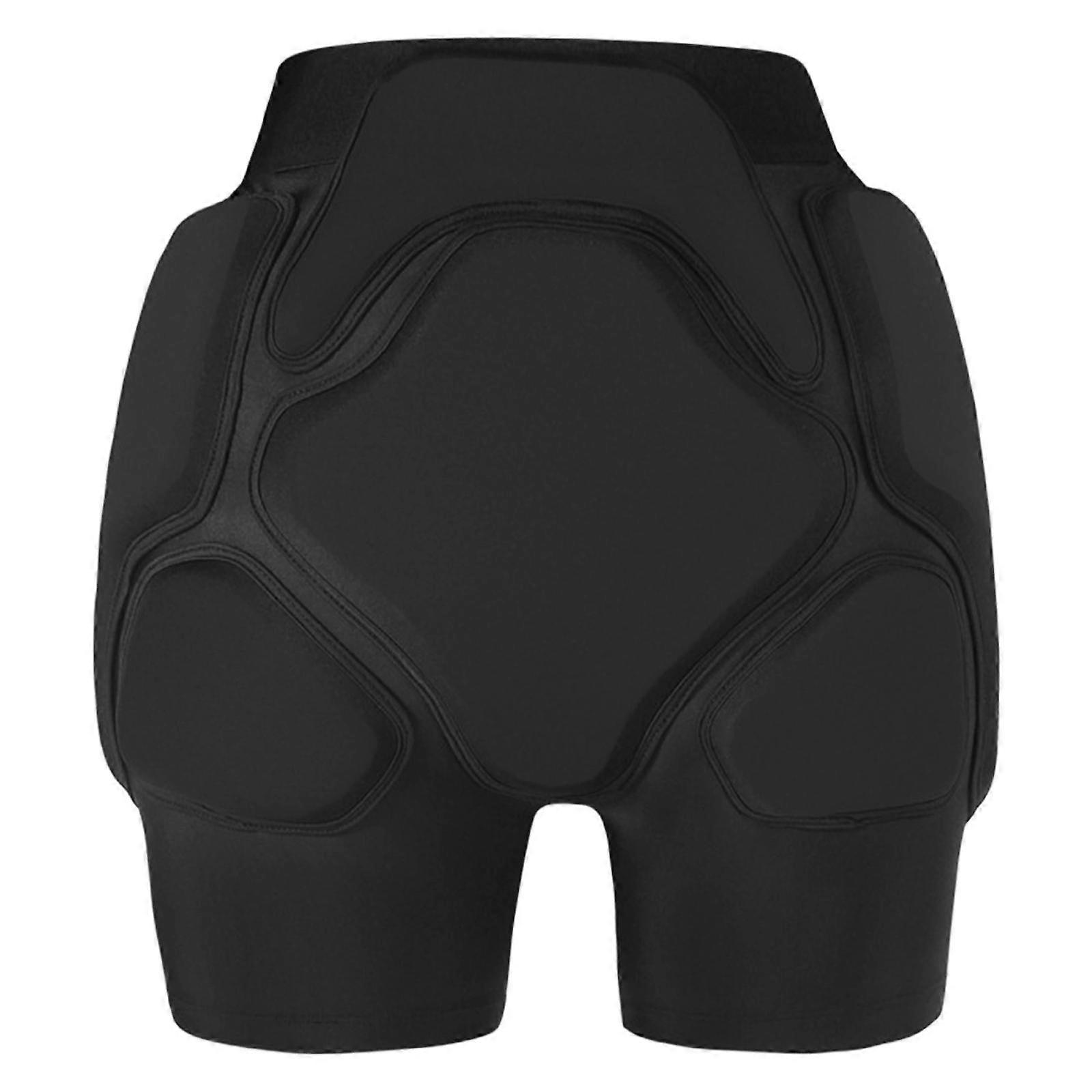 Padded Shorts Black Tailbone Protector Comfortable Sportswear Protective Guard